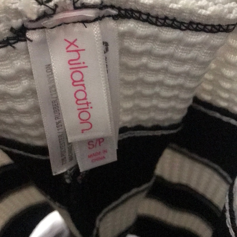 Black And White Striped Bandage Skirt - Picture 3 of 3